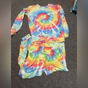 P.J. Salvage Colorful Star set tie dye loungewear
